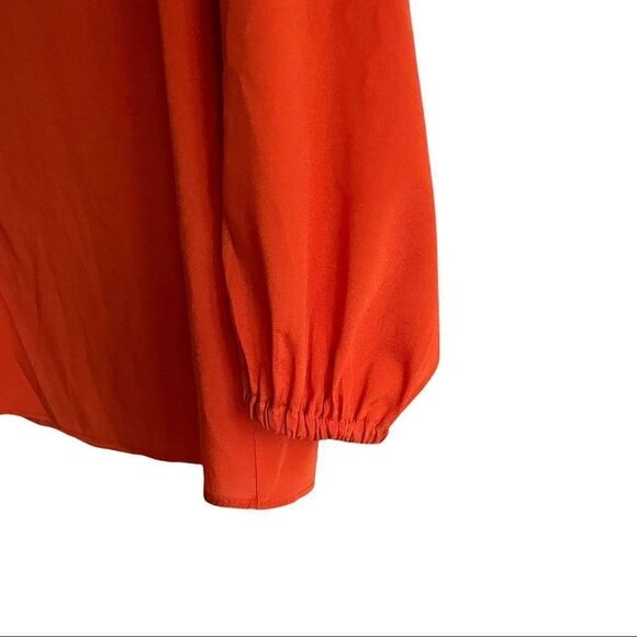 Meme by GIAB’S Italy Silk Popover Blouse Burnt Orange 42 - Picture 2 of 6